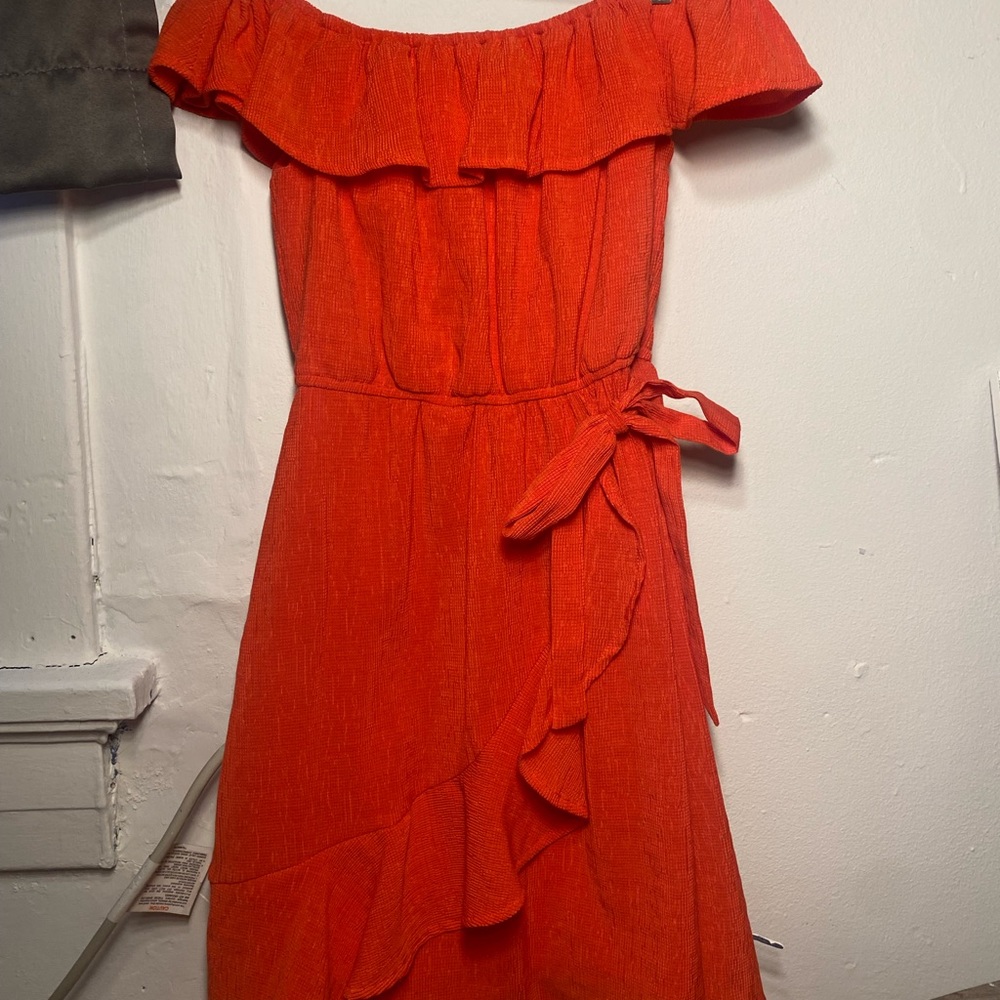 Red Ruffle Dress
